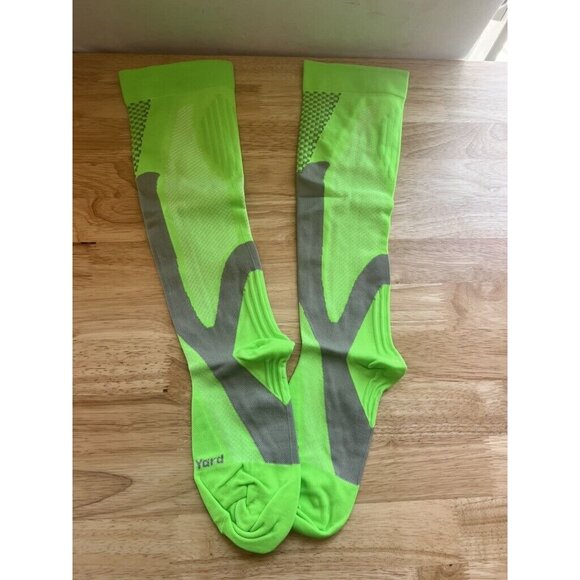 Compression Socks Womens Mens Unisex Neon Green - Picture 1 of 5